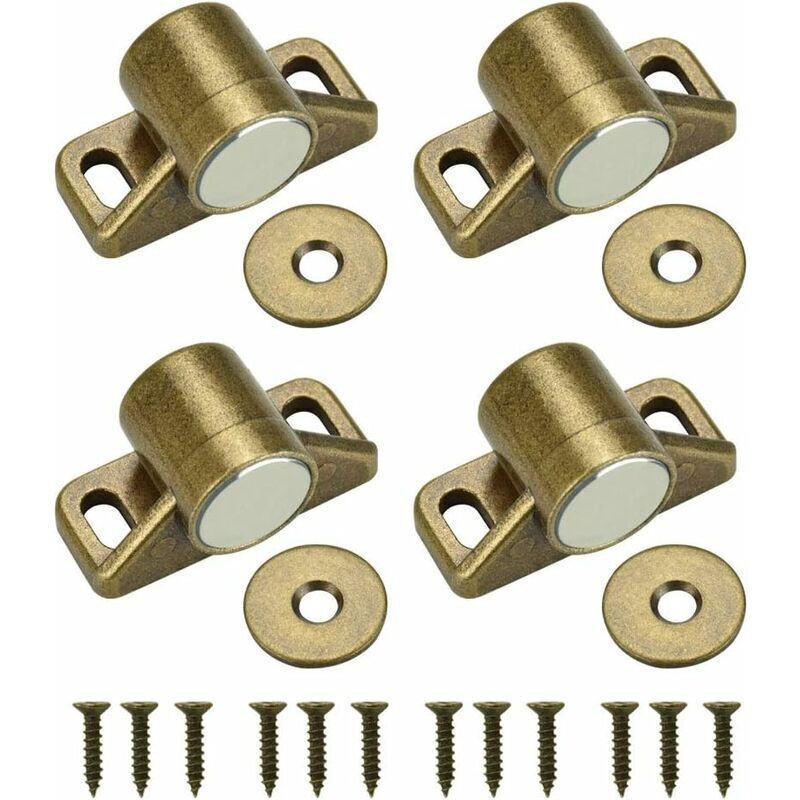 4pcs Aimant Pour Porte Placard Loquet De Porte Magnétique Fermeture Aimantée - Pour Meuble, Armoire.