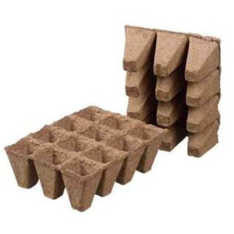 Plateau De Godets 100% En Fibre De Bois Pour Semis, Plateau 12 Godets - Plateau De Godets 100% En Fibre De Bois Pour Semis, Plateau 12 Godets