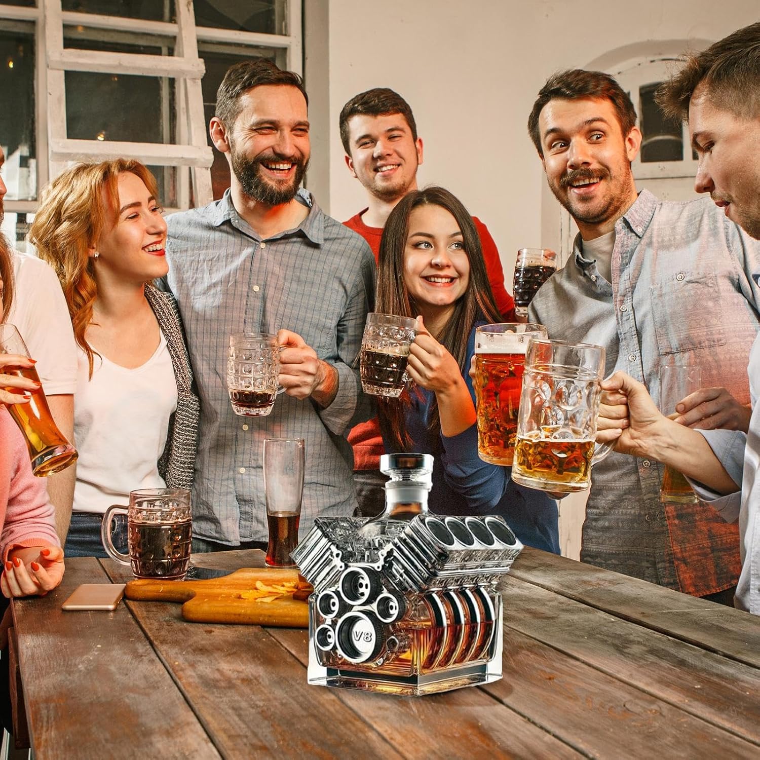 Carafe À Whisky Jeiibrzui En Forme De Moto - Bouteille Unique Pour Homme - Design Artisanal - Cadeau Idéal Pour La Fête Des Pères Et Les