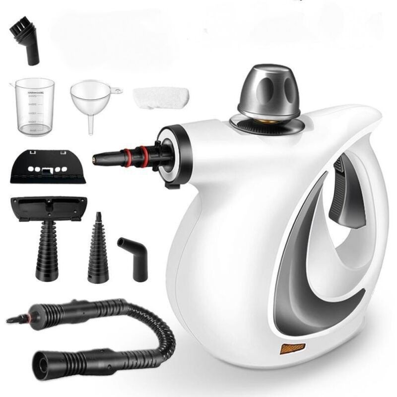 Nettoyeur Vapeur Portable, Nettoyeur À Vapeur Portatif Polyvalent Avec Verrouillage De Sécurité Et 9 Accessoires Pour La Salle De Bain, Les Fenêtres