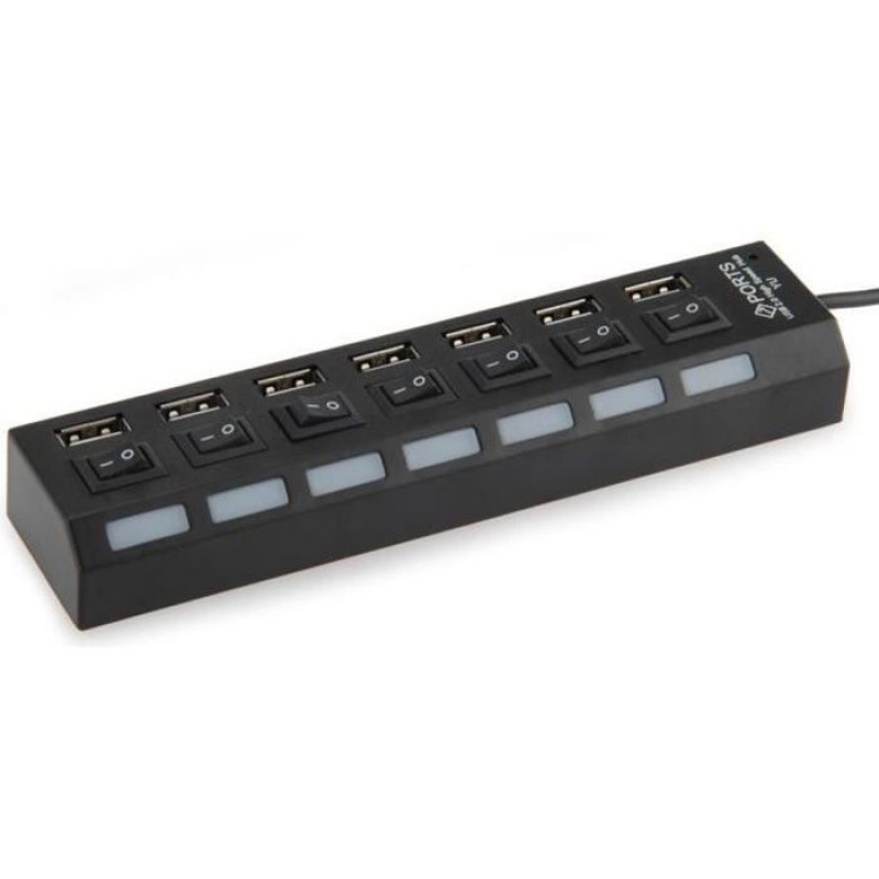 Steckdosenleiste, Mehrfach-usb-ladegerät, 7-port-hub Für Computer, Pc Und Tablet