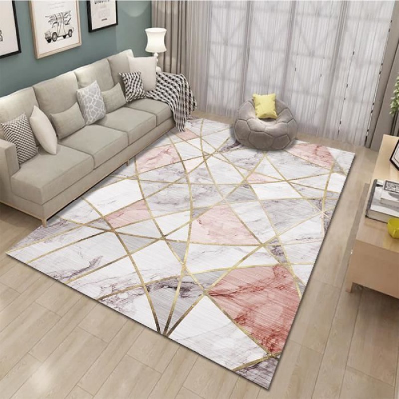 Gogloving Wohnzimmerteppich, Bedruckter Teppich Im Europäischen Und Amerikanischen Stil – Modell F – 120 X 160 Cm