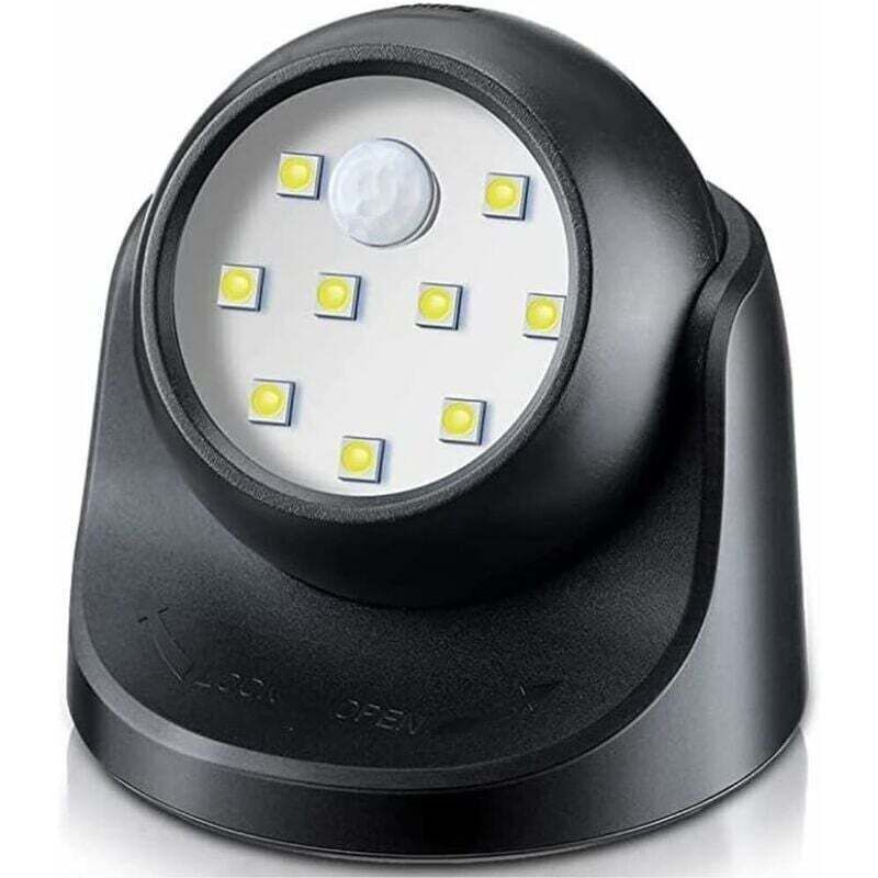 Projecteur Led Extérieur, Projecteur À Détecteur De Mouvement, Projecteur Led Extérieur Sans Fil, 1000 Lumens, Sphère Amovible, Rotation Et