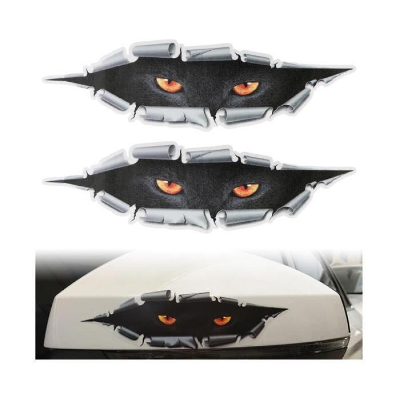 Autoaufkleber, 1 Paar 3d-katzenaugen-autoaufkleber, 3d-tieraufkleber, Dekorationsaufkleber