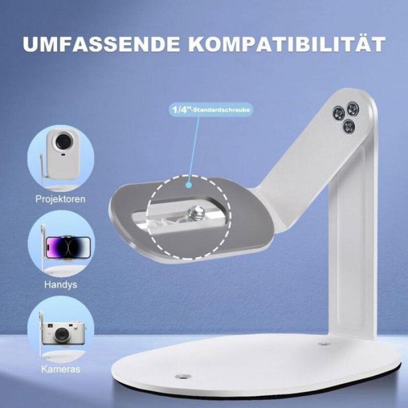 Mini-projektorhalterung, Ultrakompakter, Multifunktionaler Klappständer Mit 1/4"-universalschraube, 360° Drehbar