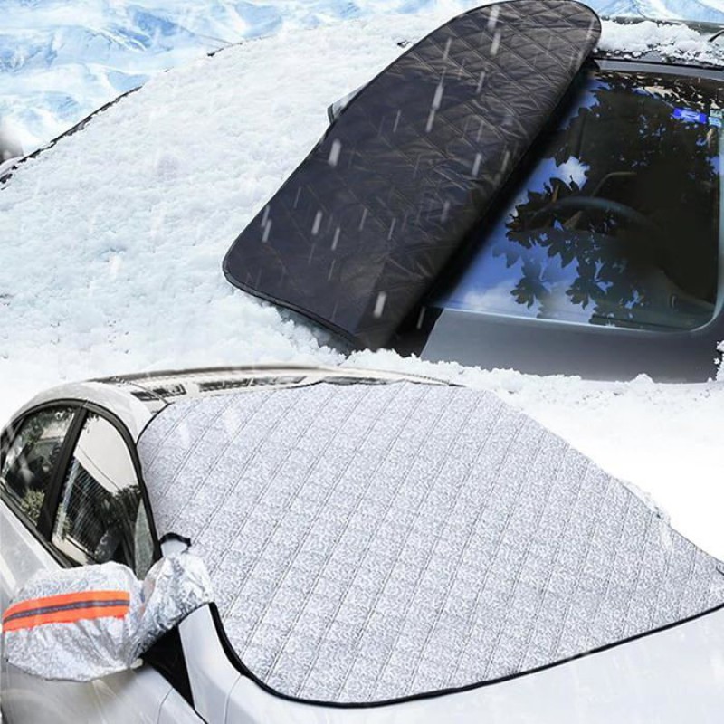 Windschutzscheibenabdeckung – 4-lagig – Eis-/schneeschutz – Schnelle Montage – 2-teilig
