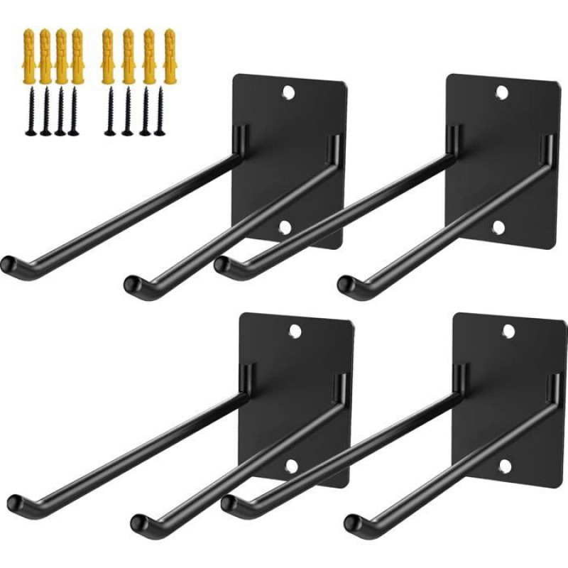 4 Robuste Garagenhaken – 30 Cm – Für Stühle, Leitern, Werkzeug – Aufbewahrungsetikett