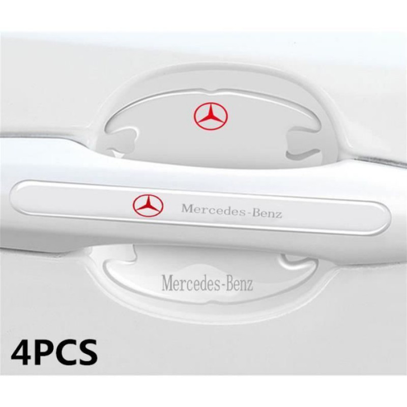Set Mit 4 Türschutzleisten, Kratzfesten Griffaufklebern, Türschutzdekoration Für Mercedes-benz