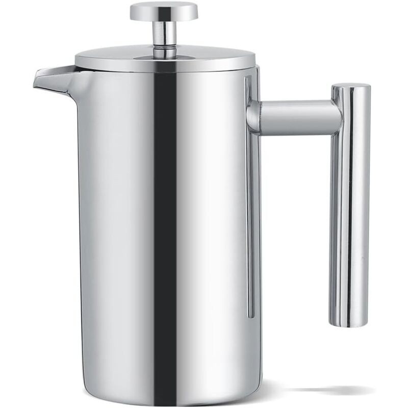 Cafetière À Piston Française Petite 350 Ml/12 Oz, Cafetière En Acier Inoxydable À Paroi Double Isolée, Presse À Café Avec Système De Filtration À 3