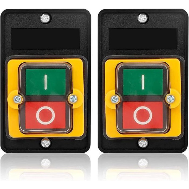 2 Wasserdichter Druckknopfschalter, Ein/aus, 220v-380v, 10a, Für Textilmaschinen Und Mechanische Geräte.