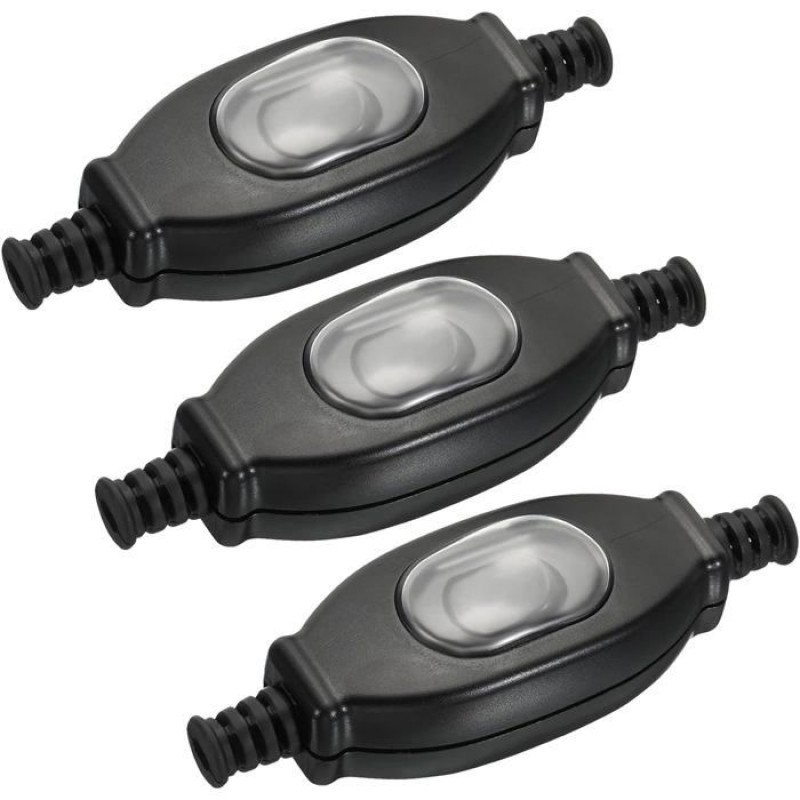3-teiliger Wasserdichter Inline-kabelschalter Zum Ein-/ausschalten Von Kabellampen, 3a 250v Wechselstrom-geräteschalter