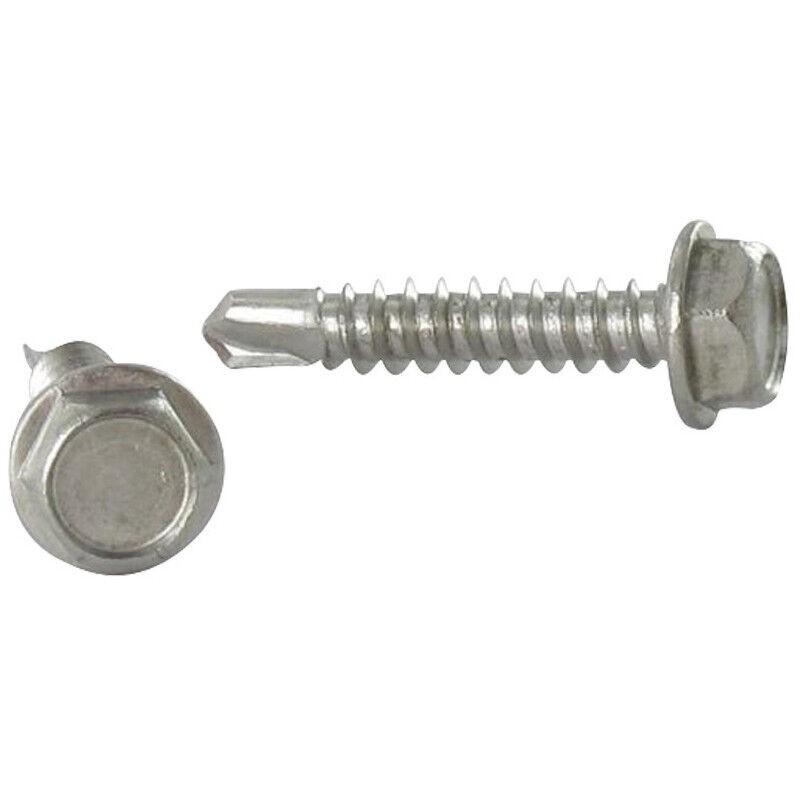 Vis Autoperceuse Tête Hexagonale Th 6.3x50 Inox A2-30 Pièces - Vis Autoperceuse Tête Hexagonale Th 6.3x50 Inox A2-30 Pièces