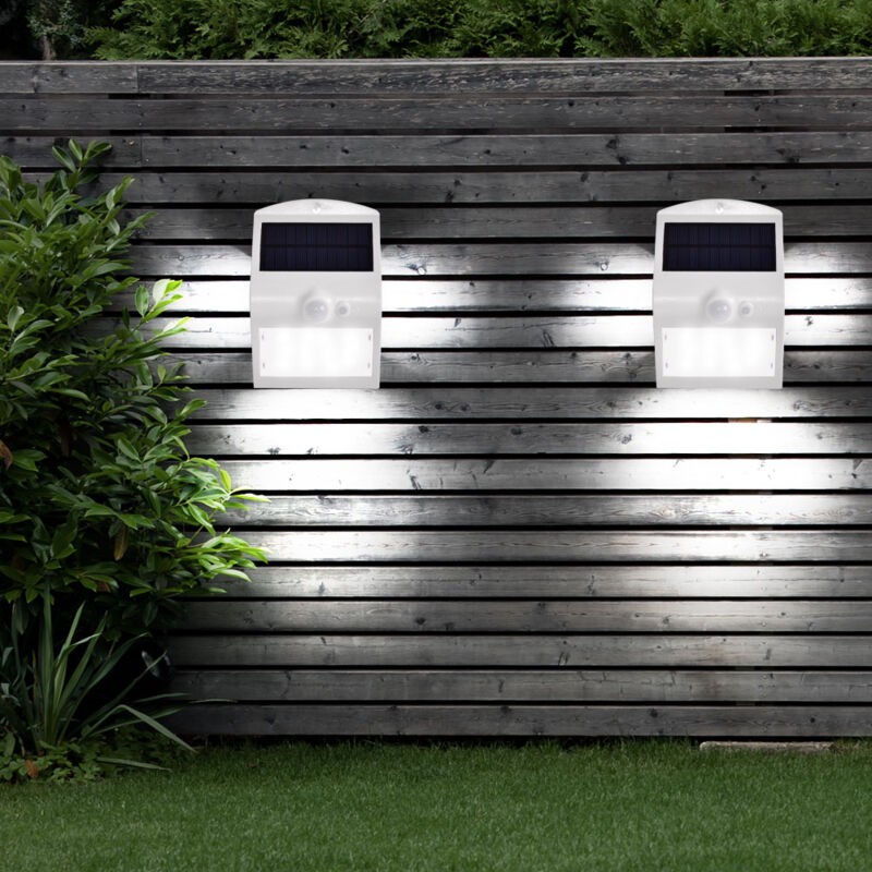 Lot De 2 Led Murales Lumières Maison Détecteur De Mouvement De Porte Vers Le Bas Spotlights Jardin Extérieurs Lampes