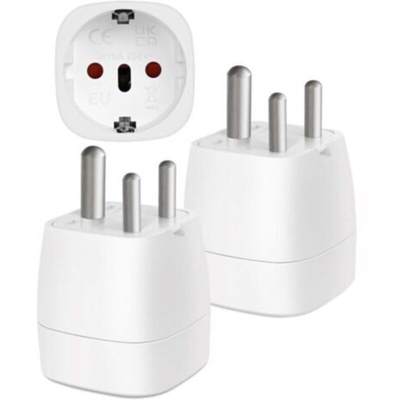 【2 Pièces】 Adaptateur Prise Inde, Adaptateur Voyage Accessoires, Eu Vers Prise De Type D, Adaptateur De Voyage Pour Inde, Népal, Sri Lanka, Mozambique