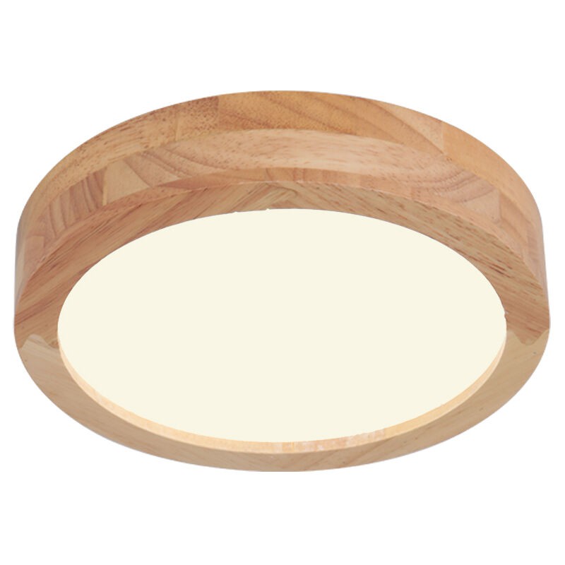 Moderne Led-deckenleuchte, Rund, 20 Cm Durchmesser, Für Den Innenbereich, Holzoptik, Geeignet Für Flur, Küche Und Wohnzimmer, Warmweiß