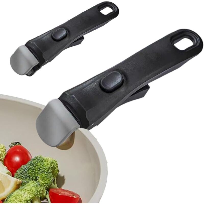 2 Pièces Poignée Amovible Universelle Pour Poêles, Poignée Amovible Mastrad, Poignee Détachable Pour Casserole Résistante À La Chaleur (250°c), Pince