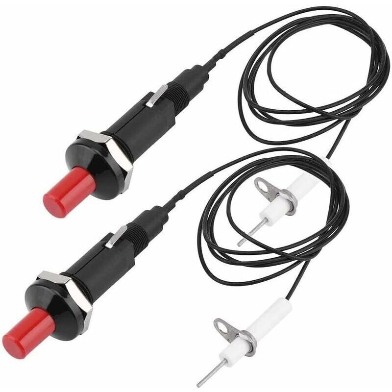 Lot De 2 Allumeurs Piézo - Allumage Piézo - Résistant À La Chaleur - Pour Barbecue À Gaz - Allumage Piézo - Igniter - Électrode Ignition Spark - Avec