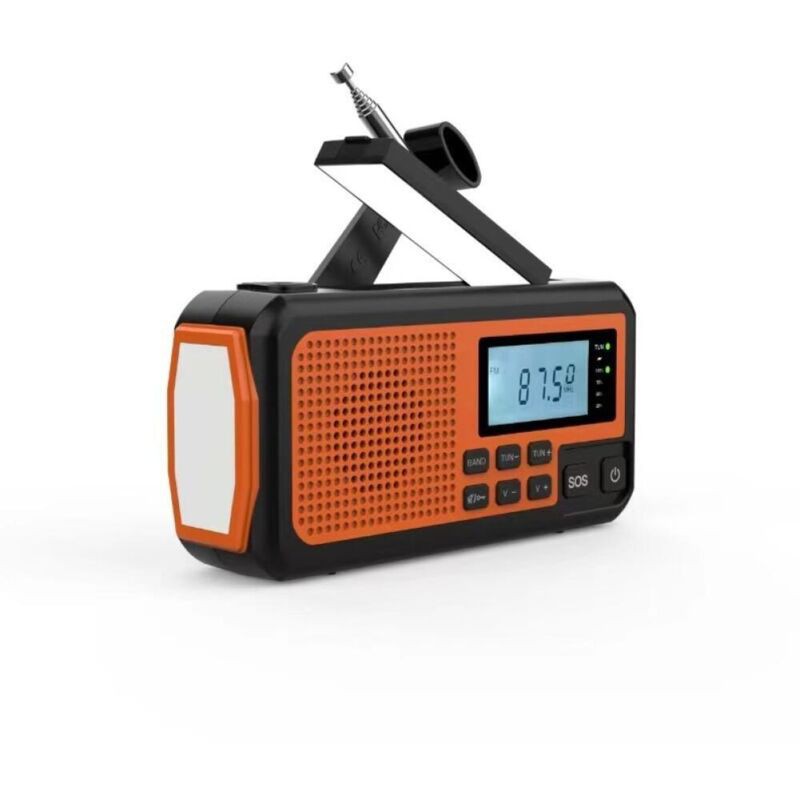 4000mah Am/fm/sw Radio Solaire Avec Manivelle, Câble Usb,3 Méthodes De Chargement,alarme Sos,lampe De Poche,chargeur De Téléphone