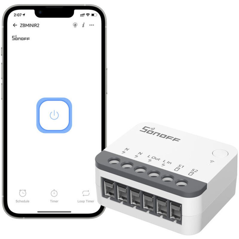 Zbminir2 Zigbee Interrupteur Intelligent,amplificateur De Signal Zigbee,fonctionne Avec Alexa & Google Home,nécessite Une Passerelle Zigbee,