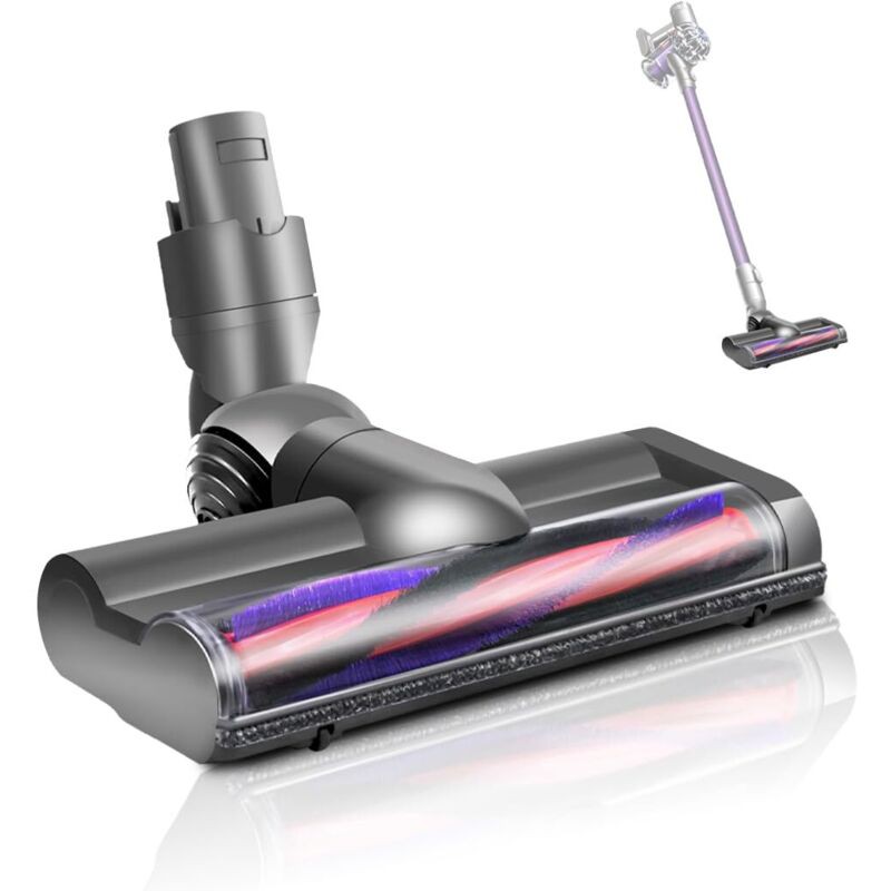 Brosse Motorisée Pour Aspirateur Dyson V6/dc58/dc59/dc62/dc72/dc74 – Tête Nettoyante Turbine Pour Sols Durs Et Moquettes – Articulation Flexible