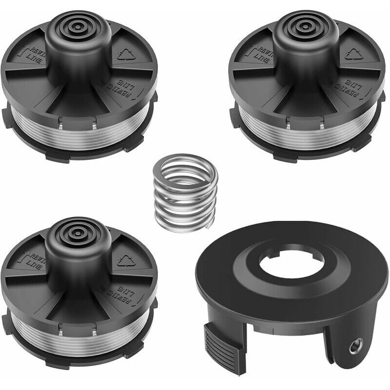 Lot De 3 Bobines Pour Débroussailleuse Makita, Avec Couvercle Et Ressort, Compatible Dur181 Dur141