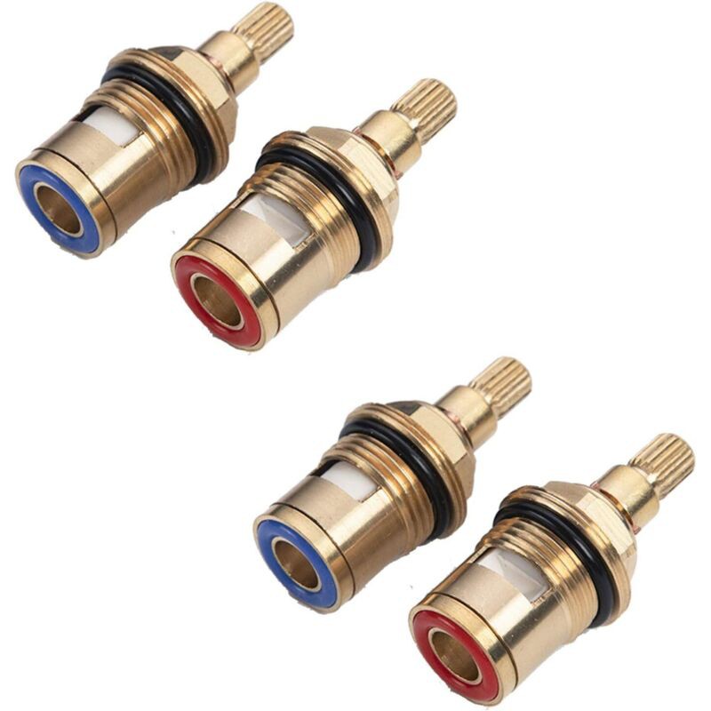 4 Pièces Remplacement Du Robinet À Disque En Céramique En Laiton,tete A Disques Ceramique,céramique Laiton Cartouches Tap Pour Robinet De