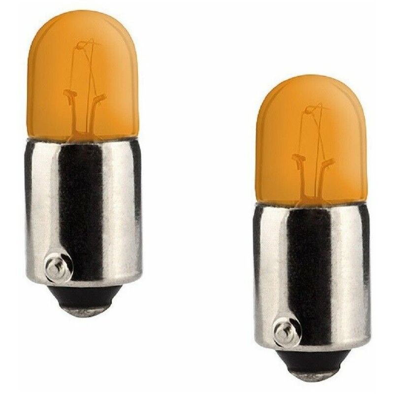 2 X 12v 4w Ba9s Orangefarbene Glühbirnen Für Auto-, Motorrad- Und Traktorbeleuchtung (selbstbau).