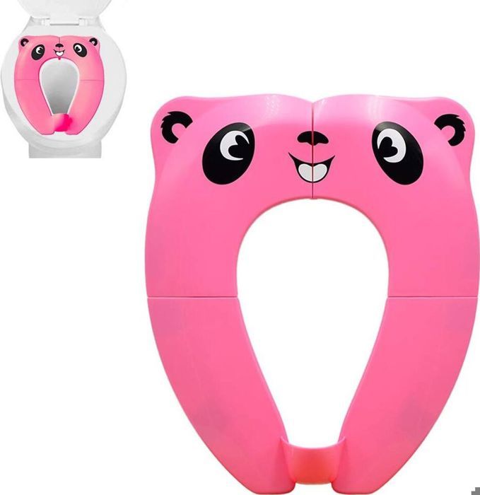 Klappbarer Kinder-toilettensitz – 1 Stück – Kunststoff – Ergonomischer Verkleinerer – Badezimmer – Rosa