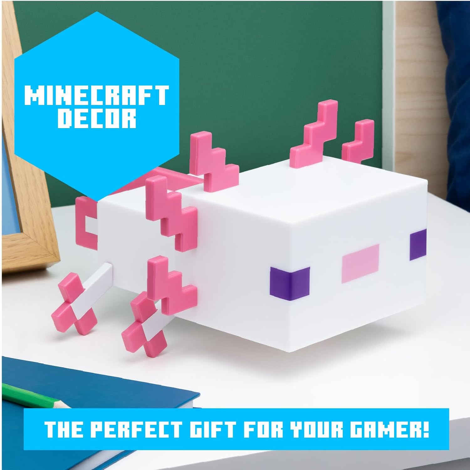 Jeiibrzui - Lampe Axolotl - 2 Cm - 5 Modes De Couleur - Rose - Décoration Officielle Pour Bureau Et Table De Chevet Gaming