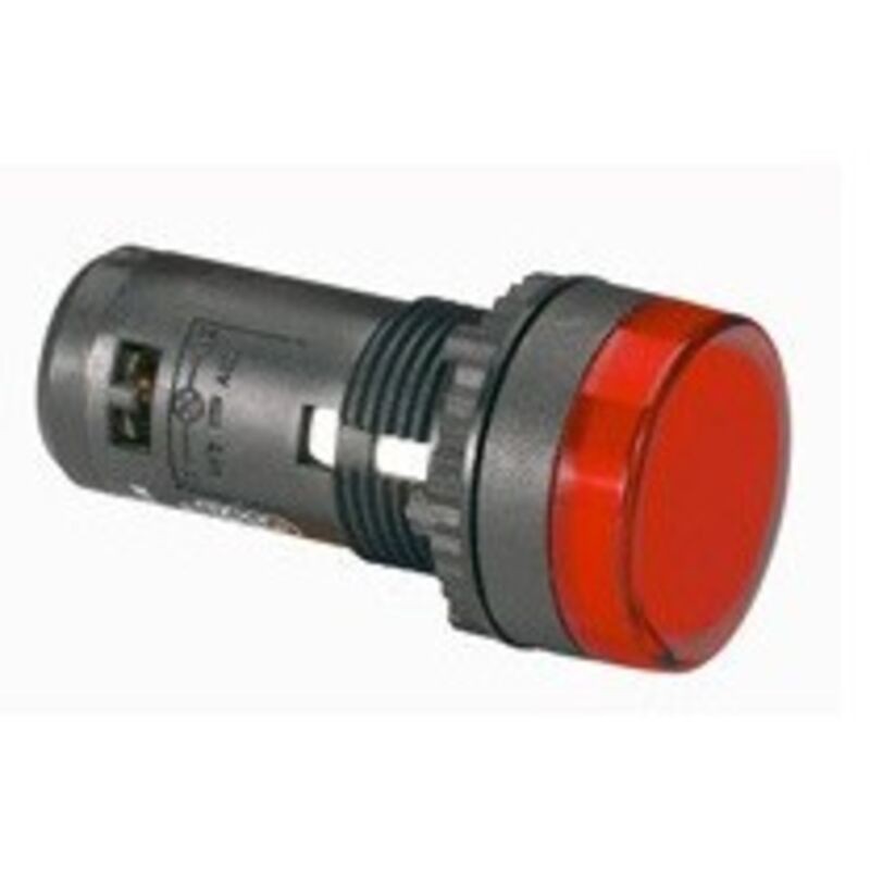 Voyant Bouton Lumineux Rouge Diam 22 Monobloc Led Intégrée 230v Osmoz 024141