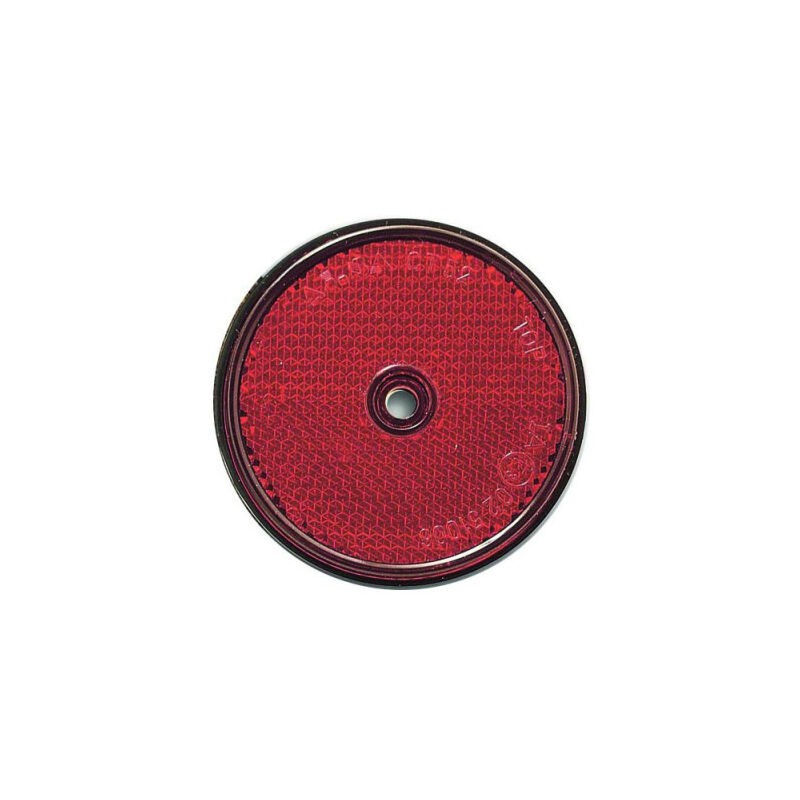 Catadioptre Rouge Avec Trou Central - Ø 86 Mm - Catadioptre Rouge Avec Trou Central - Ø 86 Mm