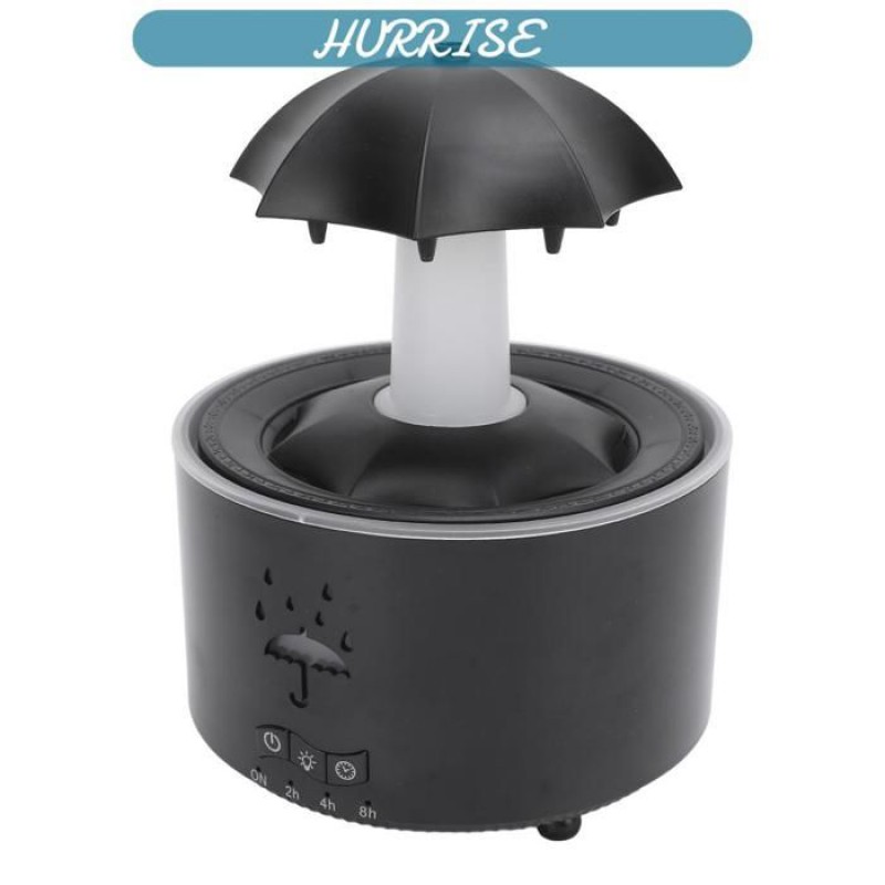 Sonew Regenschirm-luftbefeuchter, 300 Ml, Drehbarer Regenschirm-luftbefeuchter, Dufteffekt Wie Tropfende Wäsche, Eu-stecker, Schwarz