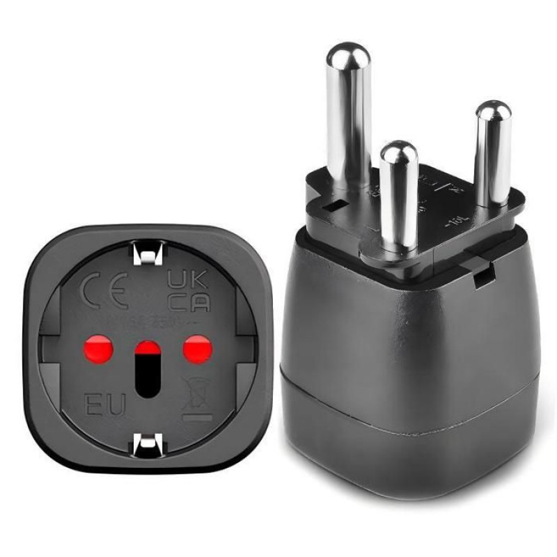 2er-pack Eu-zu-typ-m-reiseadapter, Adapter Kompatibel Mit Südafrika, Namibia, Botswana (schwarz)