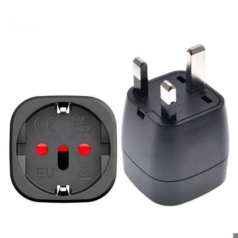 2er-pack Eu-zu-uk-reiseadapter Typ G, Uk-steckeradapter Kompatibel Mit Großbritannien Und Irland (schwarz)