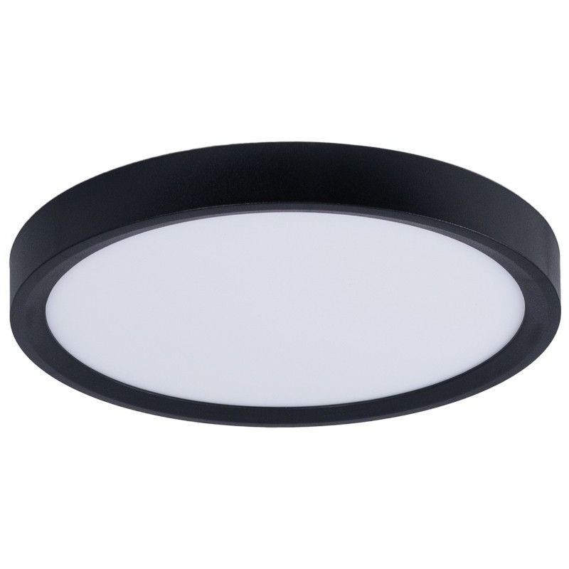 Runde Led-deckenleuchte, 18 W, Schutzart Ip40, Schwarz