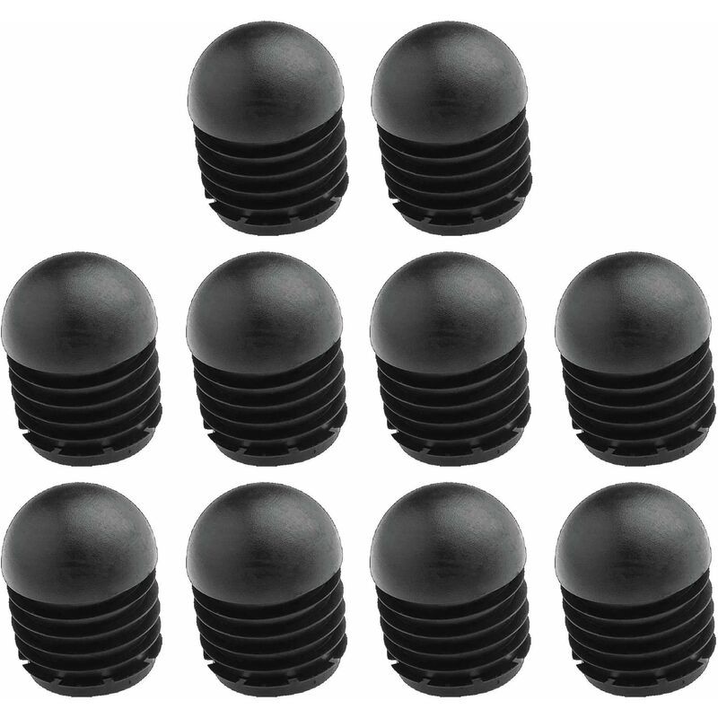 10x Runde Rohrendkappe Mit Geflügeltem Halbkugelkopf, Elastisches, Rutschfestes Material, Möbelbeinkappe, Tisch-/stuhlendenschutz, Gerillt, 22 Mm