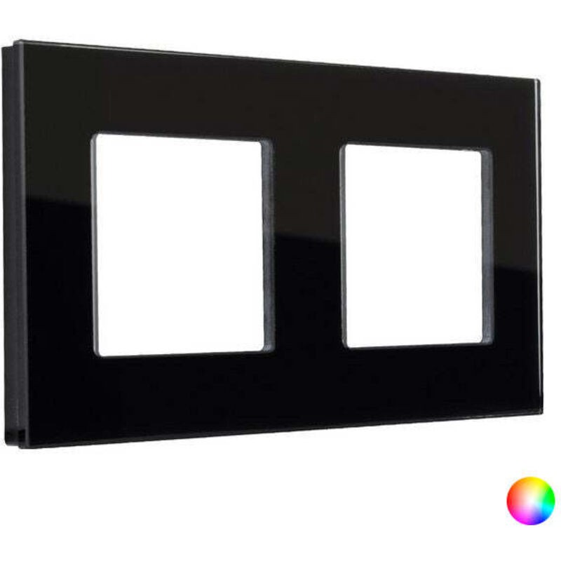 Crystal Plate 2 Slots Modern Black - Crystal Plate 2 Slots Modern Black