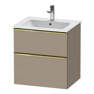 Duravit Waschtischunterschrank D-Neo 61x46,2cm, g pol/Lei, 1 Schubk., 1 Ausz.