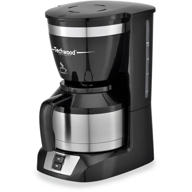 Cafetières Inox Isotherme Techwood Tca-1086i - Capacité Du Réservoir : 1l (10/15 Tasses) - Coloris Noir