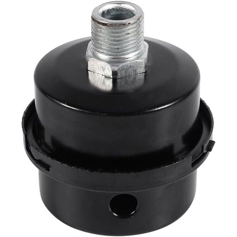 Odipie – Filtre De Compresseur D'Air Silencieux En Métal Noir 3/8' – Réduit Bruit Et Poussière – Installation Facile Pour Compresseurs Sans Huile