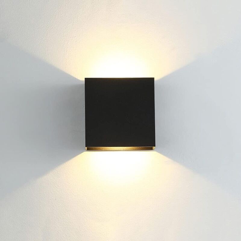 Stoex – Applique Murale Led 6w Blanc Chaud 3000k – Aluminium Anti-éblouissant – Design Moderne Pour Intérieur Et Extérieur – Noir