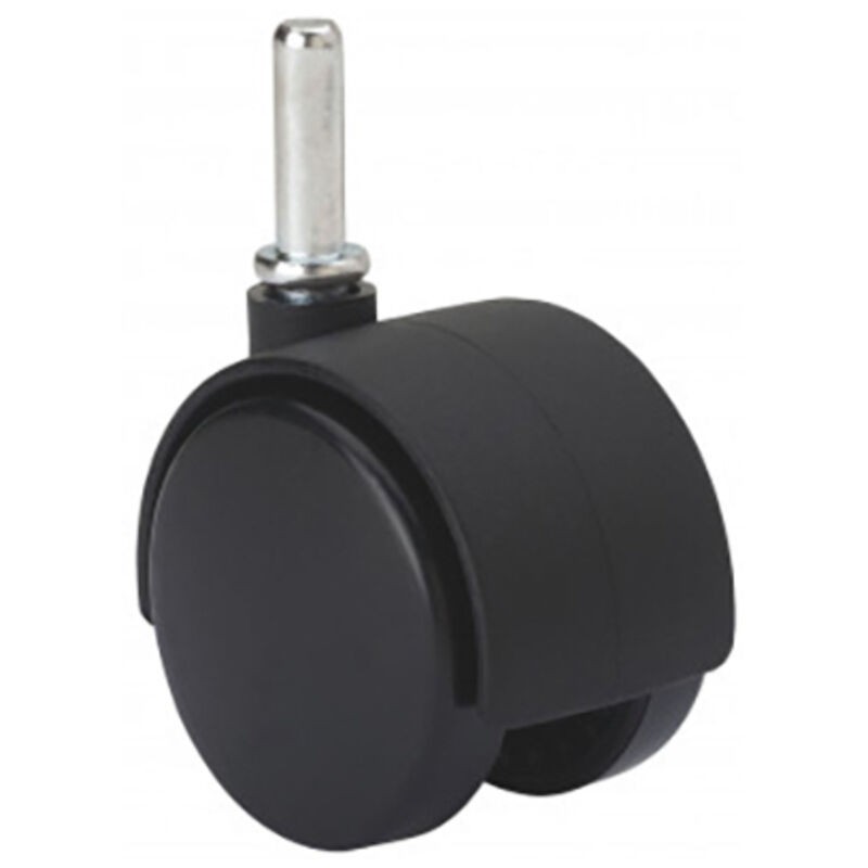 Roue Double Plastique Noir 40mm Pointe 6x24mm 1-0441 Alex - Roue Double Plastique Noir 40mm Pointe 6x24mm 1-0441 Alex