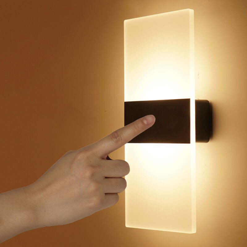 Applique Murale Hôtel Noire, Applique Murale Intérieure Led, Applique Murale Batterie Sans Fil Usb Rechargeable Touch Control 3 Niveaux Luminosité