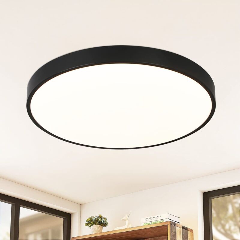 Plafonnier Led Ultra Plat 28mm, Platine Led 17w Intégrée, 4000k Moderne Plafonnier Led Ip44 Imperméable，pour Cuisine, Couloir, Escalier, Chambre,