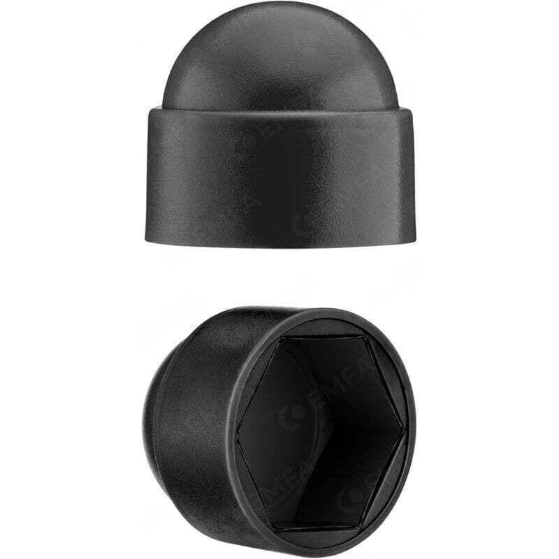 Cache-écrous M10 Pour Clé De 17 Noir 50 Pcs. - Cache-écrous M10 Pour Clé De 17 Noir 50 Pcs.