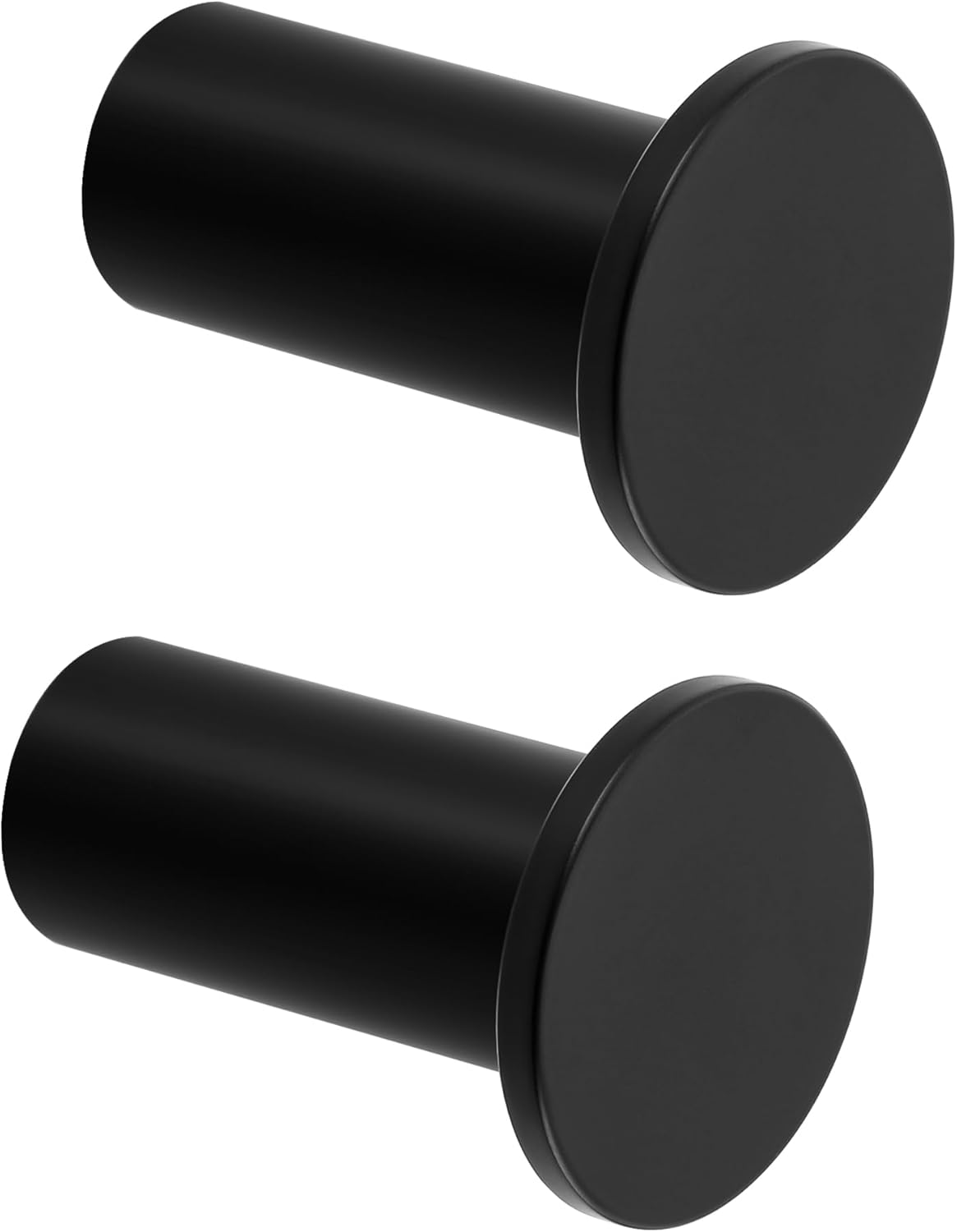 Wandhaken – 2 Stück – Mattschwarzer Edelstahl – Robuste Schraubbefestigung – Bad/küche – 45 Mm