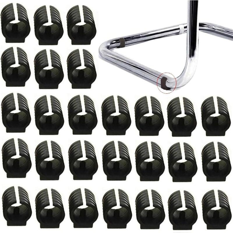 32pcs Patin Pied Chaise Tube Embout Tampon Capuchon Bouchon Protection Plancher Meuble Forme U En Plastique Chaise Casquettes,chaise Jambe Caps