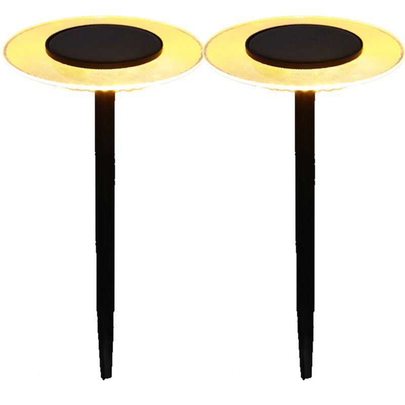 Lumisky 2x Ufo Balises Solaires Noires Jardin Extérieur - Lumisky 2x Ufo Balises Solaires Noires Jardin Extérieur