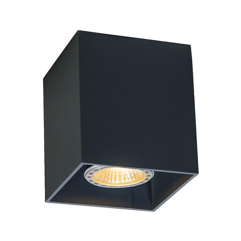 Qubo – Deckenspot – 1-flammig – 83 Mm Durchmesser – Schwarz – Modernes Design – Innenbeleuchtung – Wohnzimmer Schlafzimmer Küche Esszimmer