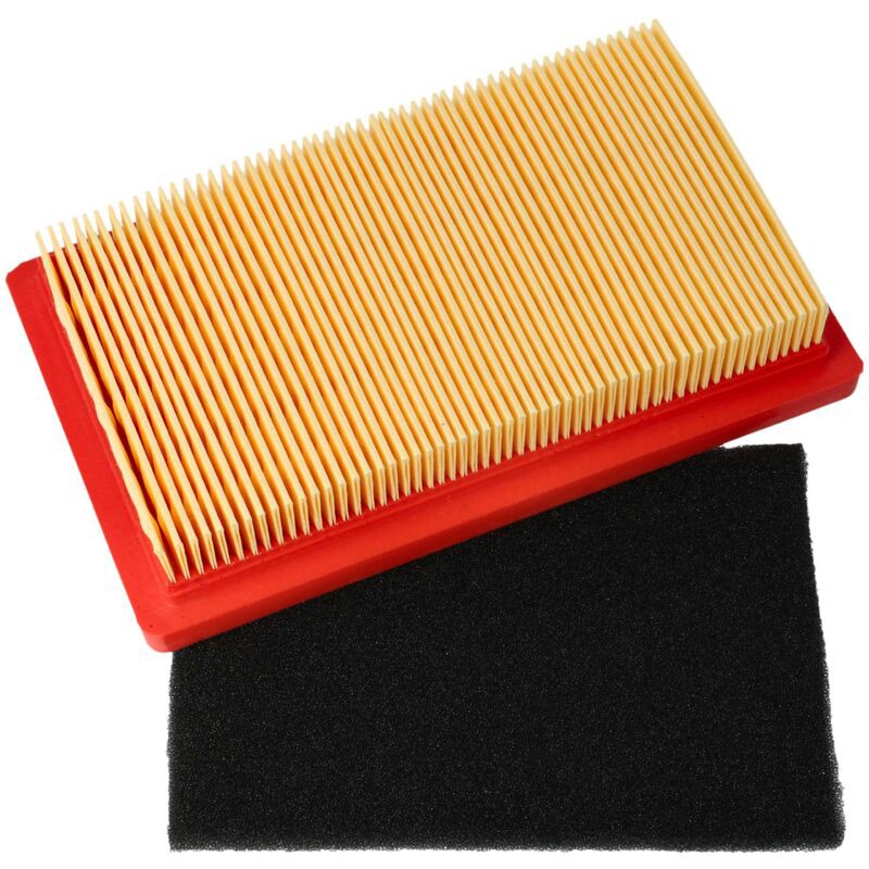 Vhbw – Set De Filtres À Air Pour Tondeuse Viking Hb 560, Hb 585, Lb 540 – 1 Préfiltre Et 1 Filtre – Dimensions 14,5x8,5x2,8cm Noir/orange